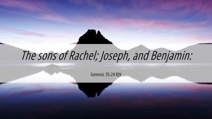Picture 06 - Genesis 35:24 KJV Desktop Wallpaper - The sons of Rachel; Joseph, and - Desktop Bible Verse Wallpaper