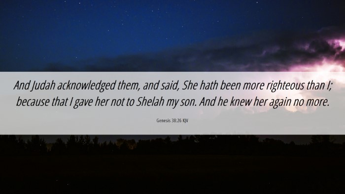 Picture 06 - Genesis 38:26 KJV Desktop Wallpaper - And Judah acknowledged them, and said, She hath - Desktop Bible Verse Wallpaper