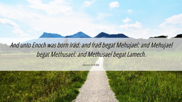 Picture 06 - Genesis 4:18 KJV Desktop Wallpaper - And unto Enoch was born Irad: and Irad begat - Desktop Bible Verse Wallpaper
