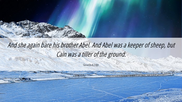 Picture 06 - Genesis 4:2 KJV Desktop Wallpaper - And she again bare his brother Abel. And Abel was - Desktop Bible Verse Wallpaper