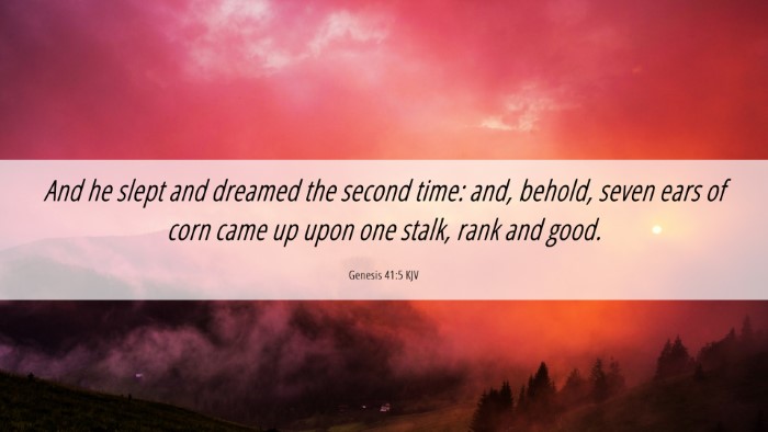 Picture 06 - Genesis 41:5 KJV Desktop Wallpaper - And he slept and dreamed the second time: and, - Desktop Bible Verse Wallpaper