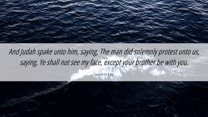 Picture 06 - Genesis 43:3 KJV Desktop Wallpaper - And Judah spake unto him, saying, The man did - Desktop Bible Verse Wallpaper