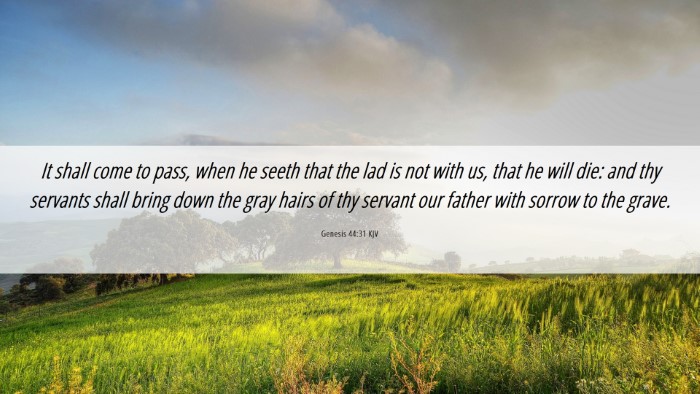 Picture 06 - Genesis 44:31 KJV Desktop Wallpaper - It shall come to pass, when he seeth that the lad - Desktop Bible Verse Wallpaper