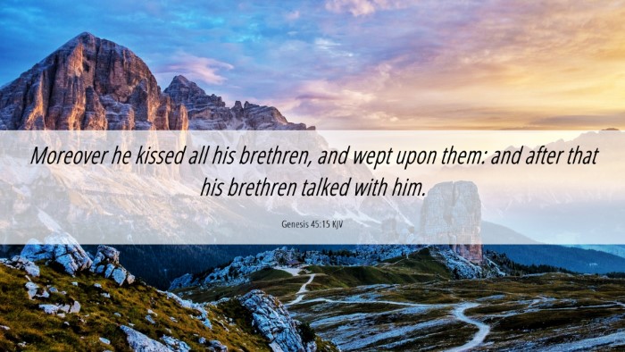 Picture 06 - Genesis 45:15 KJV Desktop Wallpaper - Moreover he kissed all his brethren, and wept - Desktop Bible Verse Wallpaper