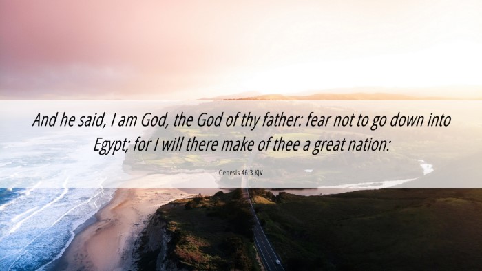 Picture 06 - Genesis 46:3 KJV Desktop Wallpaper - And he said, I am God, the God of thy father: - Desktop Bible Verse Wallpaper