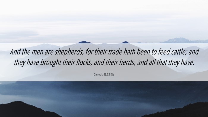 Picture 06 - Genesis 46:32 KJV Desktop Wallpaper - And the men are shepherds, for their trade hath - Desktop Bible Verse Wallpaper