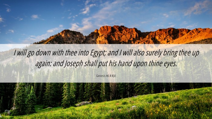 Picture 06 - Genesis 46:4 KJV Desktop Wallpaper - I will go down with thee into Egypt; and I will - Desktop Bible Verse Wallpaper