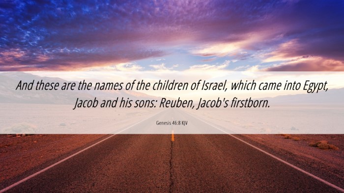 Picture 06 - Genesis 46:8 KJV Desktop Wallpaper - And these are the names of the children of - Desktop Bible Verse Wallpaper