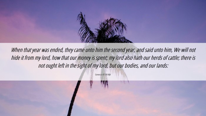 Picture 06 - Genesis 47:18 KJV Desktop Wallpaper - When that year was ended, they came unto him the - Desktop Bible Verse Wallpaper