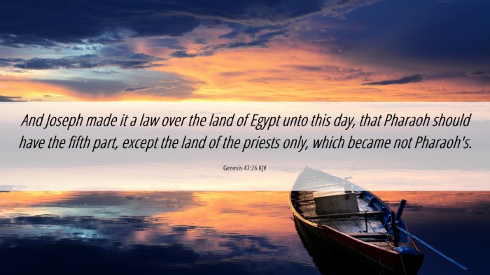 Picture 06 - Genesis 47:26 KJV Desktop Wallpaper - And Joseph made it a law over the land of Egypt - Desktop Bible Verse Wallpaper