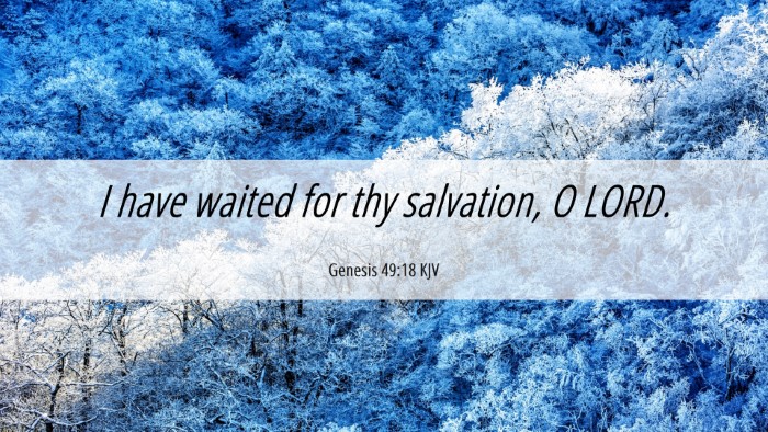 Picture 06 - Genesis 49:18 KJV Desktop Wallpaper - I have waited for thy salvation, O - Desktop Bible Verse Wallpaper