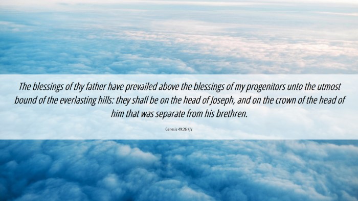 Picture 06 - Genesis 49:26 KJV Desktop Wallpaper - The blessings of thy father have prevailed above - Desktop Bible Verse Wallpaper