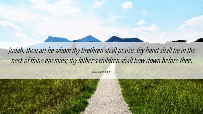 Picture 06 - Genesis 49:8 KJV Desktop Wallpaper - Judah, thou art he whom thy brethren shall - Desktop Bible Verse Wallpaper