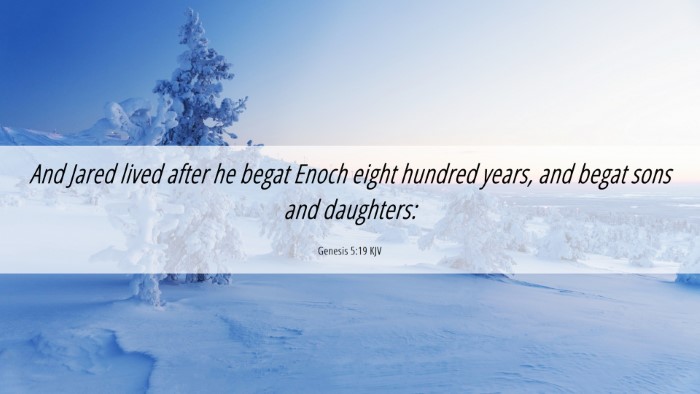 Picture 06 - Genesis 5:19 KJV Desktop Wallpaper - And Jared lived after he begat Enoch eight - Desktop Bible Verse Wallpaper
