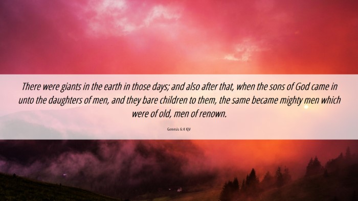 Picture 06 - Genesis 6:4 KJV Desktop Wallpaper - There were giants in the earth in those days; and - Desktop Bible Verse Wallpaper