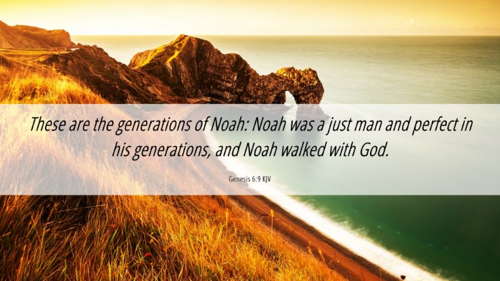 Picture 06 - Genesis 6:9 KJV Desktop Wallpaper - These are the generations of Noah: Noah was a - Desktop Bible Verse Wallpaper