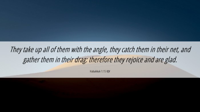 Picture 06 - Habakkuk 1:15 KJV Desktop Wallpaper - They take up all of them with the angle, they - Desktop Bible Verse Wallpaper