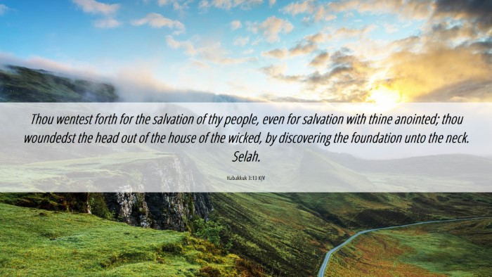 Picture 06 - Habakkuk 3:13 KJV Desktop Wallpaper - Thou wentest forth for the salvation of thy - Desktop Bible Verse Wallpaper
