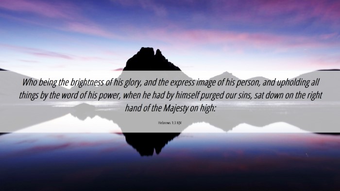 Picture 06 - Hebrews 1:3 KJV Desktop Wallpaper - Who being the brightness of his glory, and the - Desktop Bible Verse Wallpaper