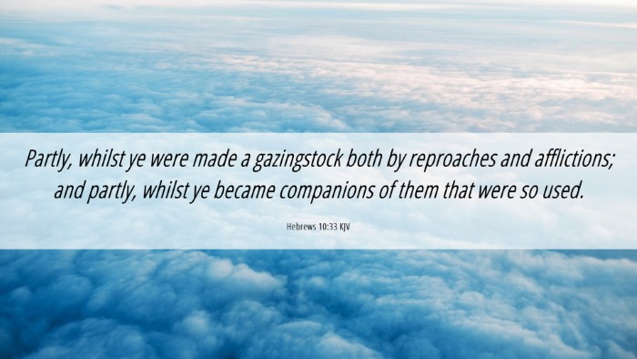 Picture 06 - Hebrews 10:33 KJV Desktop Wallpaper - Partly, whilst ye were made a gazingstock both by - Desktop Bible Verse Wallpaper