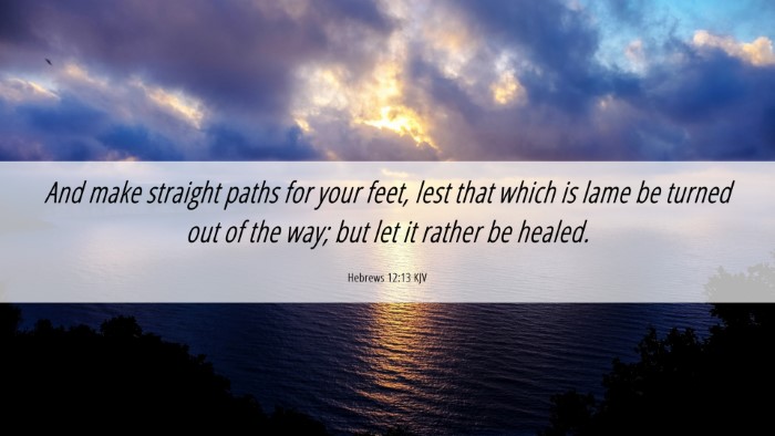 Picture 06 - Hebrews 12:13 KJV Desktop Wallpaper - And make straight paths for your feet, lest that - Desktop Bible Verse Wallpaper