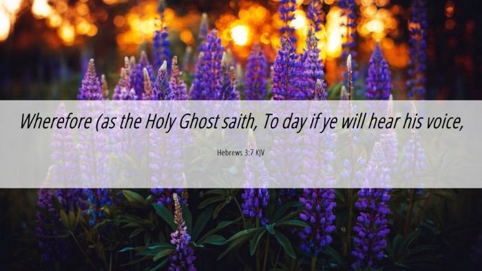 Picture 06 - Hebrews 3:7 KJV Desktop Wallpaper - Wherefore (as the Holy Ghost saith, To day if ye - Desktop Bible Verse Wallpaper