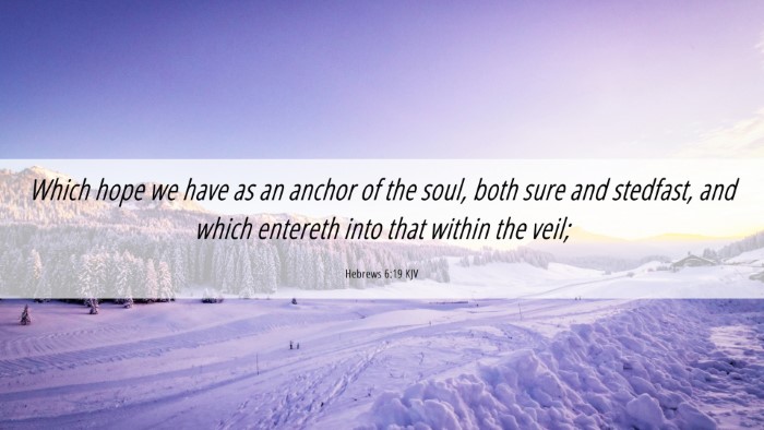 Picture 06 - Hebrews 6:19 KJV Desktop Wallpaper - Which hope we have as an anchor of the soul, both - Desktop Bible Verse Wallpaper