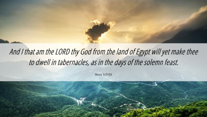Picture 06 - Hosea 12:9 KJV Desktop Wallpaper - And I that am the LORD thy God from the land of - Desktop Bible Verse Wallpaper