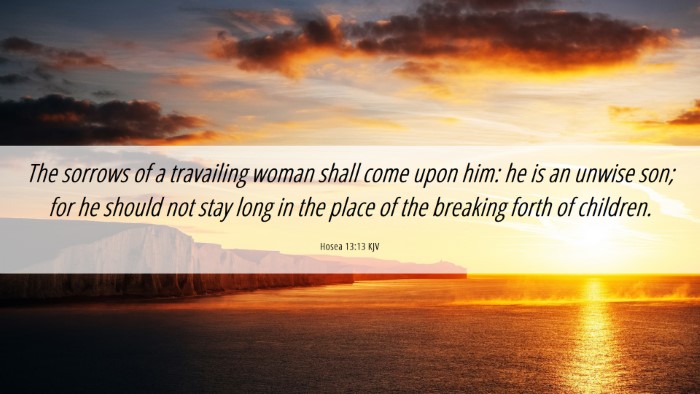 Picture 06 - Hosea 13:13 KJV Desktop Wallpaper - The sorrows of a travailing woman shall come upon - Desktop Bible Verse Wallpaper
