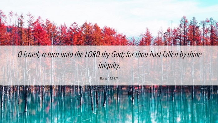 Picture 06 - Hosea 14:1 KJV Desktop Wallpaper - O israel, return unto the LORD thy God; for thou - Desktop Bible Verse Wallpaper
