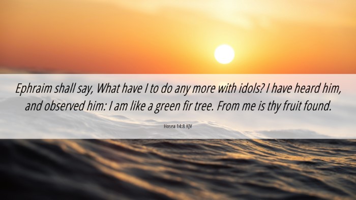 Picture 06 - Hosea 14:8 KJV Desktop Wallpaper - Ephraim shall say, What have I to do any more - Desktop Bible Verse Wallpaper