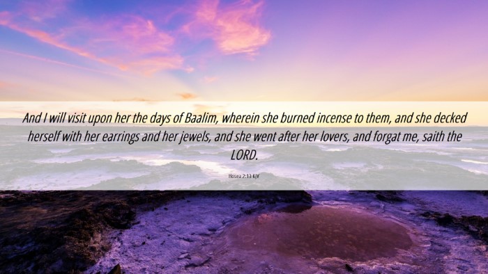 Picture 06 - Hosea 2:13 KJV Desktop Wallpaper - And I will visit upon her the days of Baalim, - Desktop Bible Verse Wallpaper