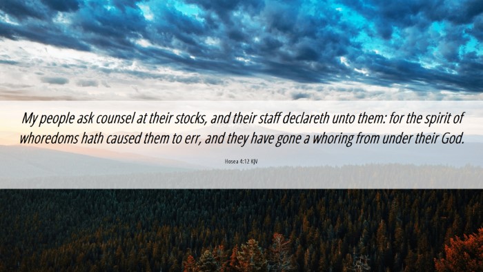 Picture 06 - Hosea 4:12 KJV Desktop Wallpaper - My people ask counsel at their stocks, and their - Desktop Bible Verse Wallpaper