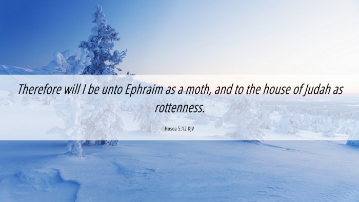 Picture 06 - Hosea 5:12 KJV Desktop Wallpaper - Therefore will I be unto Ephraim as a moth, and - Desktop Bible Verse Wallpaper
