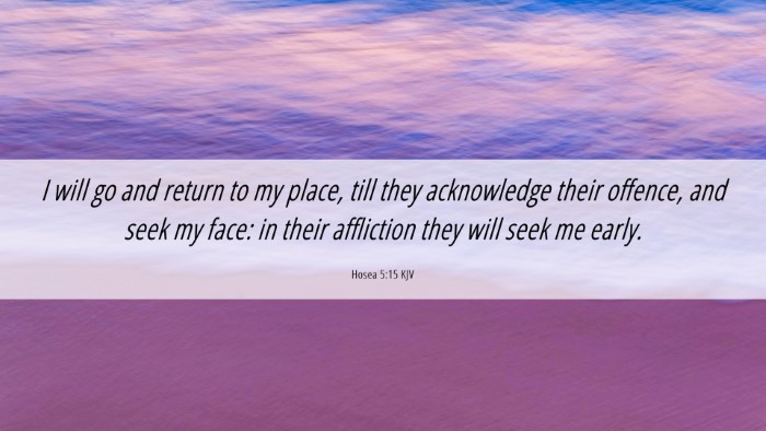 Picture 06 - Hosea 5:15 KJV Desktop Wallpaper - I will go and return to my place, till they - Desktop Bible Verse Wallpaper