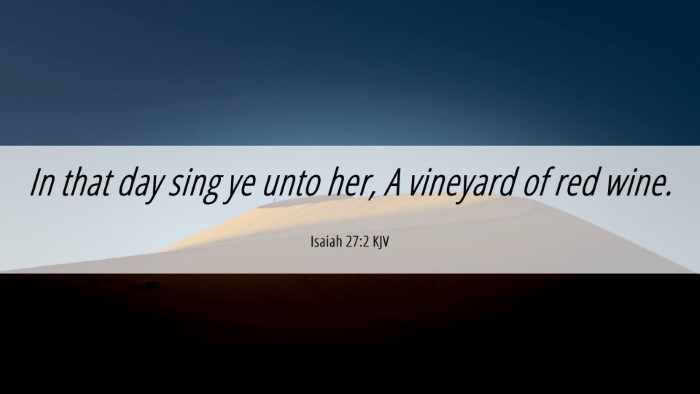 Picture 06 - Isaiah 27:2 KJV Desktop Wallpaper - In that day sing ye unto her, A vineyard of red - Desktop Bible Verse Wallpaper