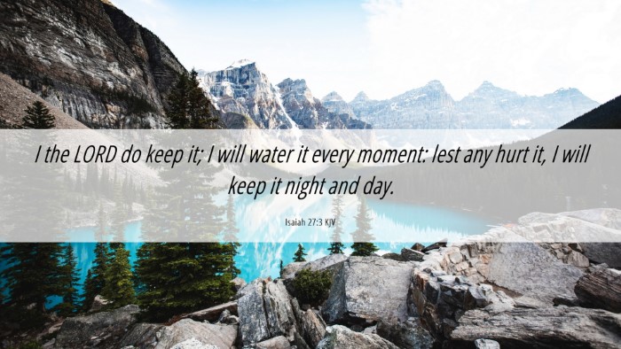 Picture 06 - Isaiah 27:3 KJV Desktop Wallpaper - I the LORD do keep it; I will water it every - Desktop Bible Verse Wallpaper