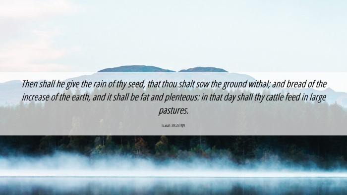 Picture 06 - Isaiah 30:23 KJV Desktop Wallpaper - Then shall he give the rain of thy seed, that - Desktop Bible Verse Wallpaper