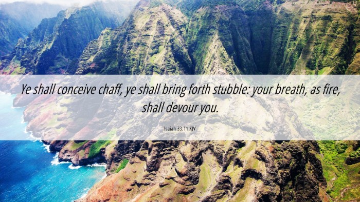 Picture 06 - Isaiah 33:11 KJV Desktop Wallpaper - Ye shall conceive chaff, ye shall bring forth - Desktop Bible Verse Wallpaper