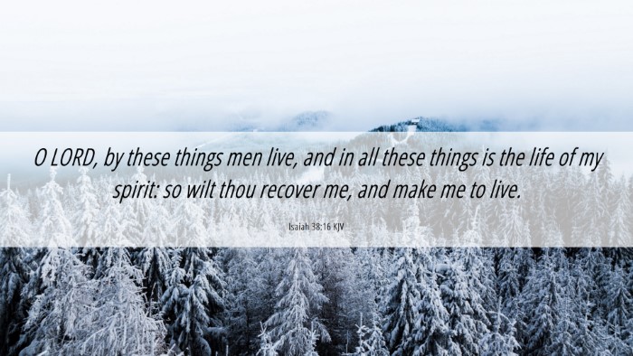 Picture 06 - Isaiah 38:16 KJV Desktop Wallpaper - O LORD, by these things men live, and in all - Desktop Bible Verse Wallpaper