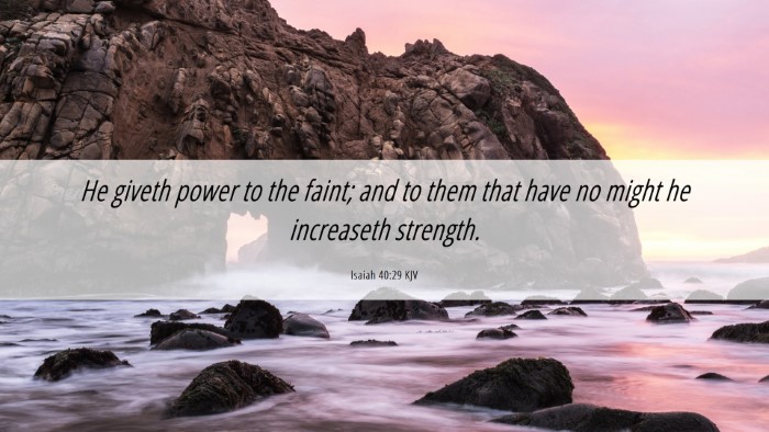 Picture 06 - Isaiah 40:29 KJV Desktop Wallpaper - He giveth power to the faint; and to them that - Desktop Bible Verse Wallpaper