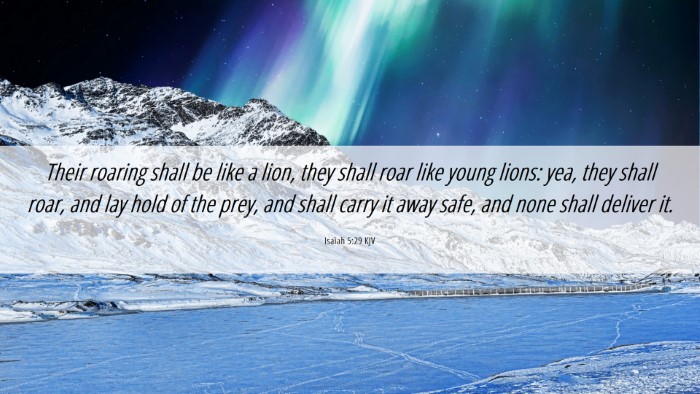 Picture 06 - Isaiah 5:29 KJV Desktop Wallpaper - Their roaring shall be like a lion, they shall - Desktop Bible Verse Wallpaper