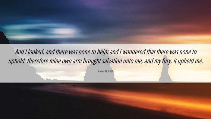 Picture 06 - Isaiah 63:5 KJV Desktop Wallpaper - And I looked, and there was none to help; and I - Desktop Bible Verse Wallpaper