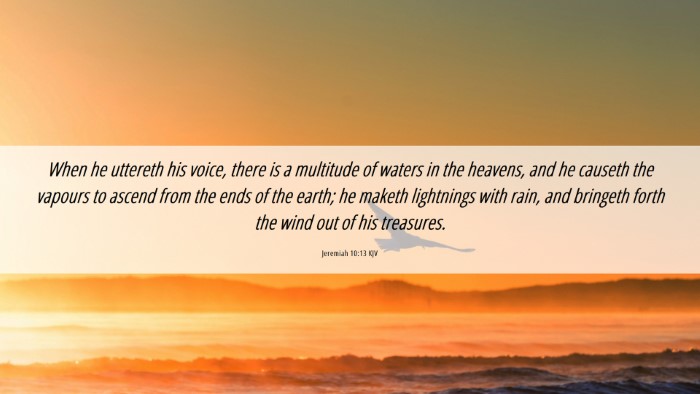 Picture 06 - Jeremiah 10:13 KJV Desktop Wallpaper - When he uttereth his voice, there is a multitude - Desktop Bible Verse Wallpaper