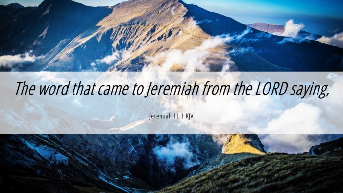 Picture 06 - Jeremiah 11:1 KJV Desktop Wallpaper - The word that came to Jeremiah from the LORD - Desktop Bible Verse Wallpaper