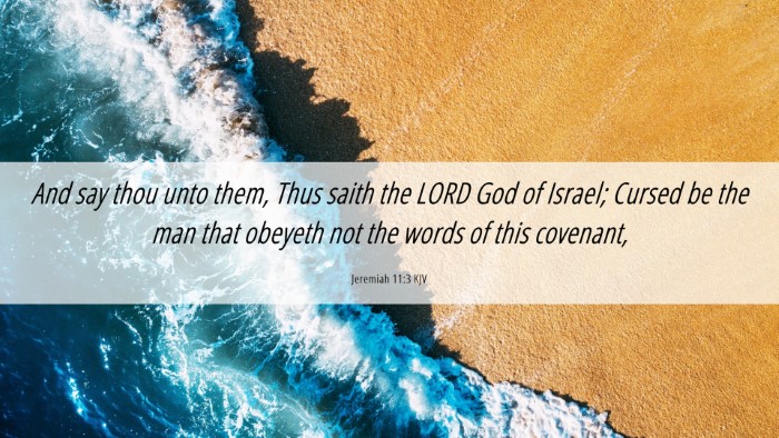 Picture 06 - Jeremiah 11:3 KJV Desktop Wallpaper - And say thou unto them, Thus saith the LORD God - Desktop Bible Verse Wallpaper