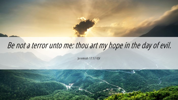 Picture 06 - Jeremiah 17:17 KJV Desktop Wallpaper - Be not a terror unto me: thou art my hope in the - Desktop Bible Verse Wallpaper