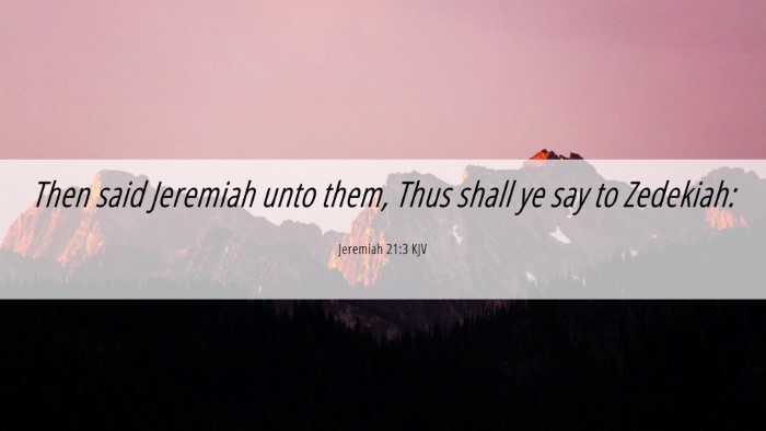 Picture 06 - Jeremiah 21:3 KJV Desktop Wallpaper - Then said Jeremiah unto them, Thus shall ye say - Desktop Bible Verse Wallpaper