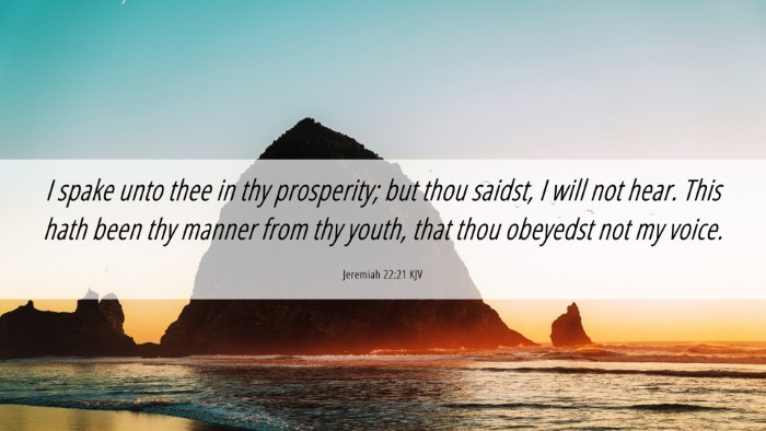 Picture 06 - Jeremiah 22:21 KJV Desktop Wallpaper - I spake unto thee in thy prosperity; but thou - Desktop Bible Verse Wallpaper