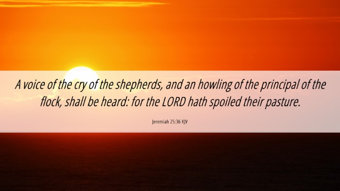 Picture 06 - Jeremiah 25:36 KJV Desktop Wallpaper - A voice of the cry of the shepherds, and an - Desktop Bible Verse Wallpaper